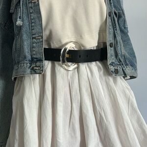 ◼️〰️LIZZIE FORTUNATO Louise Belt in BLACK with CLEAR Buckle